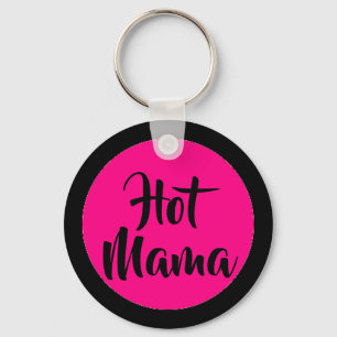 Roze en zwarte mamma sleutelhanger