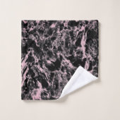 Roze en zwarte marmer bad handdoek (Wasdoekje)