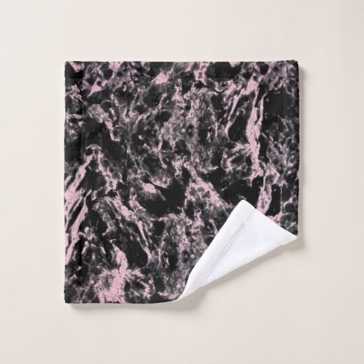 Roze en zwarte marmer bad handdoek (Wasdoekje)