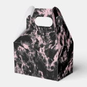 Roze en zwarte marmer bedankdoosjes (Voorkant Zijde)