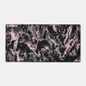 Roze en zwarte marmer bureaumat (Voorkant)