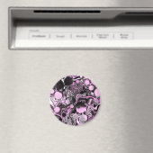 Roze en zwarte marmer Fluid Art Cells Modern Magneet (Insitu (Vaatwasser))