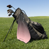 Roze en zwarte marmer golfhanddoek (Groen)