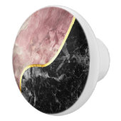 Roze en zwarte marmer keramische knop (Rechts)