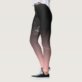 Roze en zwarte marmer leggings (Links)