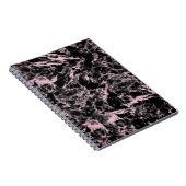 Roze en Zwarte Marmer Notitieboek (Rechterzijde)