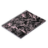 Roze en Zwarte Marmer Notitieboek (Linkerzijde)