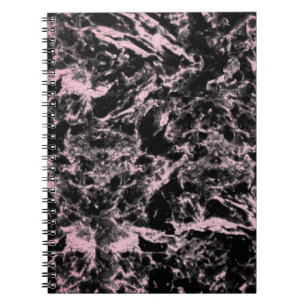 Roze en Zwarte Marmer Notitieboek