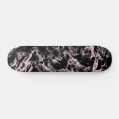 Roze en zwarte marmer persoonlijk skateboard (Horizontaal)