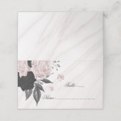 roze en zwarte marmer plaatskaartje (Buitenkant ongevouwen)