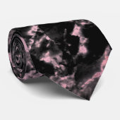 Roze en zwarte marmer stropdas (Opgerold)