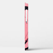 Roze en zwarte marmer textuur. Handgeschilderd Case-Mate iPhone Case (Achterkant / Links)