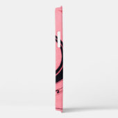 Roze en zwarte marmer textuur. Handgeschilderd Case-Mate iPhone Case (Achterkant / Rechts)