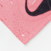 Roze en zwarte marmer textuur. Handgeschilderd Fleece Deken (Hoek)