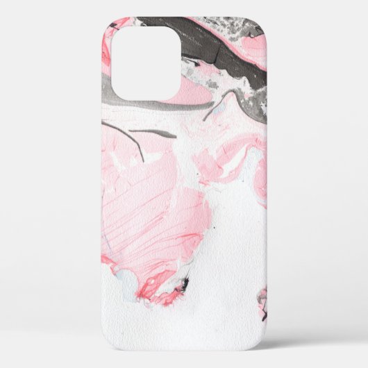 Roze en zwarte marmer textuur. Handtekening Case-Mate iPhone Case (Achterkant)