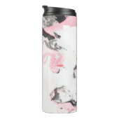 Roze en zwarte marmer textuur. Handtekening Thermosbeker (Geroteerd rechts)