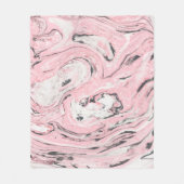 Roze en zwarte marmer textuur. Moderne abstracte b Fleece Deken (Voorkant)