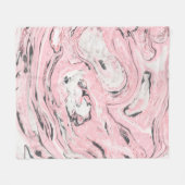 Roze en zwarte marmer textuur. Moderne abstracte b Fleece Deken (Voorkant (Horizontaal))