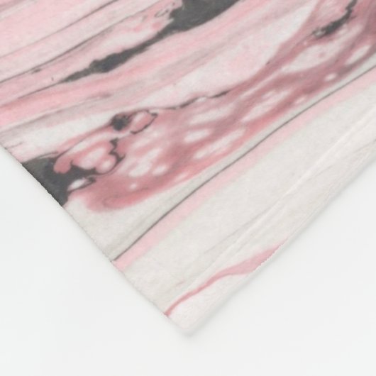 Roze en zwarte marmer textuur. Moderne abstracte b Fleece Deken (Hoek)