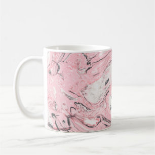 Roze en zwarte marmer textuur. Moderne abstracte b Koffiemok