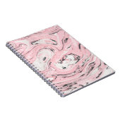 Roze en zwarte marmer textuur. Moderne abstracte b Notitieboek (Rechterzijde)