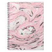 Roze en zwarte marmer textuur. Moderne abstracte b Notitieboek (Voorkant)