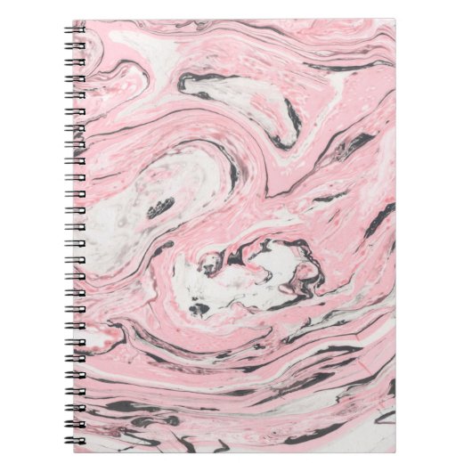Roze en zwarte marmer textuur. Moderne abstracte b Notitieboek (Voorkant)