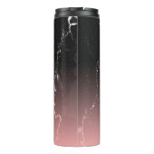 Roze en zwarte marmer thermosbeker (Achterkant)