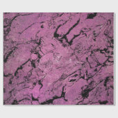 roze en zwarte marmeren abstract ontwerp cadeaupapier (Vlak)