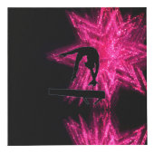 Roze en zwarte meisjes aangepaste gymnastiek kubus (Voorkant)