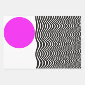 Roze en zwarte Mid Century Moderne Kunst  Inpakpapier Vel (Voorkant 3)