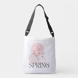 Roze en Zwarte Minimalistische Lente Crossbody Tas