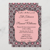  roze en zwarte moderne bruiloft