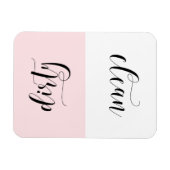 Roze en zwarte moderne wasmachine magneet (Horizontaal)