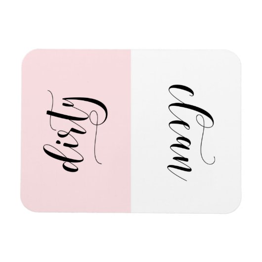 Roze en zwarte moderne wasmachine magneet (Horizontaal)