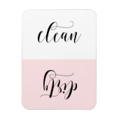 Roze en zwarte moderne wasmachine magneet (Verticaal)