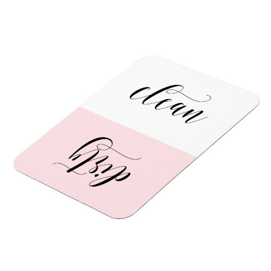 Roze en zwarte moderne wasmachine magneet (Linkerzijde)