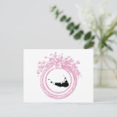 Roze en zwarte Nantucket Briefkaart (Staand voorkant)