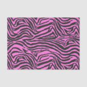 Roze en zwarte neonzebra Afdrukontkoppeling Tissuepapier (Voorkant)