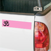 Roze en Zwarte Om-symbool Bumpersticker (Op Truck)