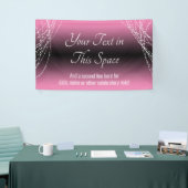 Roze en zwarte Ombre Lights Voeg uw aangepaste tek Spandoek (Beurs)