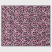 Roze en zwarte onbewerkte Oerwouden luipaard Cadeaupapier (Vlak)