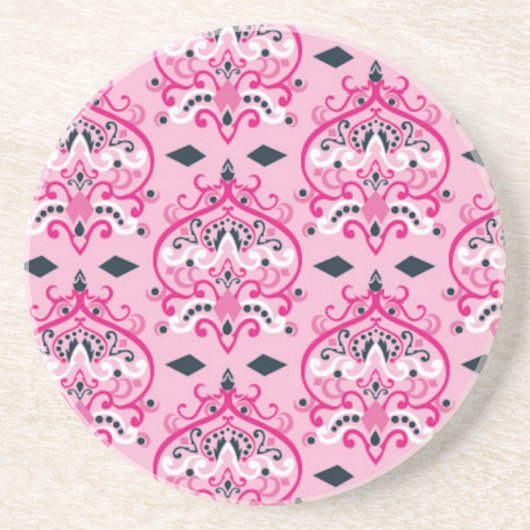 Roze en zwarte Onderzetter (Voorkant)