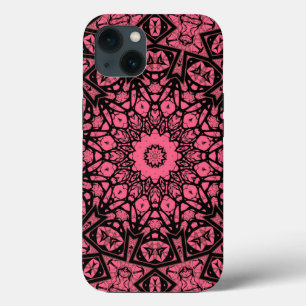 Roze en zwarte ornament sjaal patchwork sjaal Case-Mate iPhone case