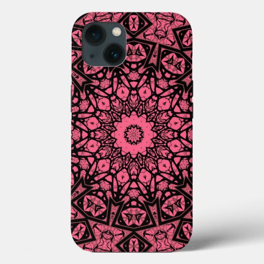 Roze en zwarte ornament sjaal patchwork sjaal Case-Mate iPhone case (Achterkant)
