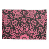Roze en zwarte ornamenten sjaal patchwork sjaal kussensloop (Achterkant)