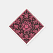 Roze en zwarte ornamenten sjaal patchwork sjaal servet (Hoek)