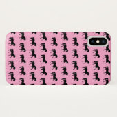 Roze en Zwarte Paard Sjaal Case-Mate iPhone Case (Achterkant (horizontaal))