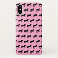 Roze en Zwarte Paard Sjaal