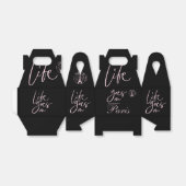 Roze en zwarte parijs bedankdoosjes (Uitgevouwen)